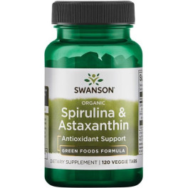 Swanson Espirulina Y Astaxantina 120 Tabletas