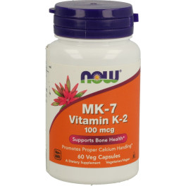 Now Mk7 (vitamina K2 100mcg) 60 Cápsulas De 100mg