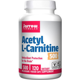 Jarrow Formulas Acetil L-carnitina 500 Mg 120 Cápsulas Vegetales