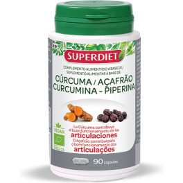Superdiet Cúrcuma Curcumine Piperine 90 Comprimidos