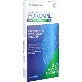 Arkopharma Forcapil Anti-caída Del Cabello Pack 2+1 90 Cápsulas
