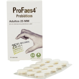 Profaes4 Probiótico Adultos 25.000 Millones 30 Cápsulas