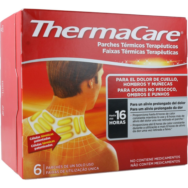 Thermacare Parches Térmicos Terapéuticos Para Cuello. Hombros Y Muñecas 6 Unidades