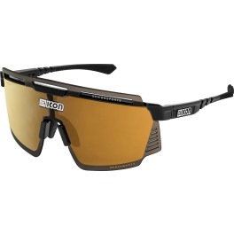 Scicon Sports Aerowatt Gafas De Sol Deportivas (negro Lucido / Bronce Espejo)