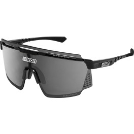 Scicon Sports Aerowatt Gafas De Sol Deportivas (negro Lucido / Plateado Espejo)