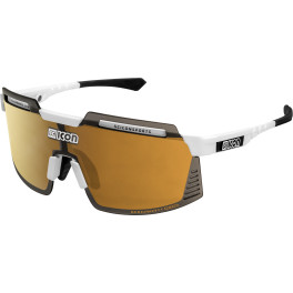Scicon Sports Aerowatt Foza Gafas De Sol Deportivas (blanco / Bronce Espejo)