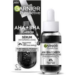 Garnier Pure Active Aha + Bha + Carbón Sérum Anti-imperfecciones 30 Ml Mujer
