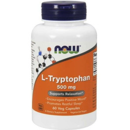 Now L-tryptophan 500 Mg 60 Vcaps