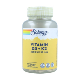 Solaray Vitamina D3 & K2 (Mk7) 120 Caps
