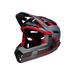 Bell Super Air R Spherical Matte Grey/red L - Casco Ciclismo