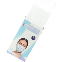 Inca Farma Máscara Cirúrgica Iir Adulto Fabricada na Espanha Branco 10 U Unissex