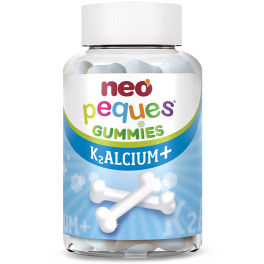 Neo Peques - Kalcium Gummies Caramelos 30 Unidades - Gominolas Con Calcio, Vitaminas K2 D3 - Sabor Yogur