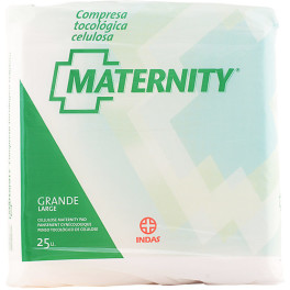 Indasec Maternity Large Anatomical Cellulose Pad 25 U Donna
