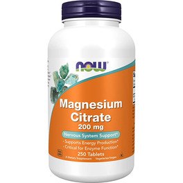 Now Magnesium Citrate 200 Mg 250 Tabs