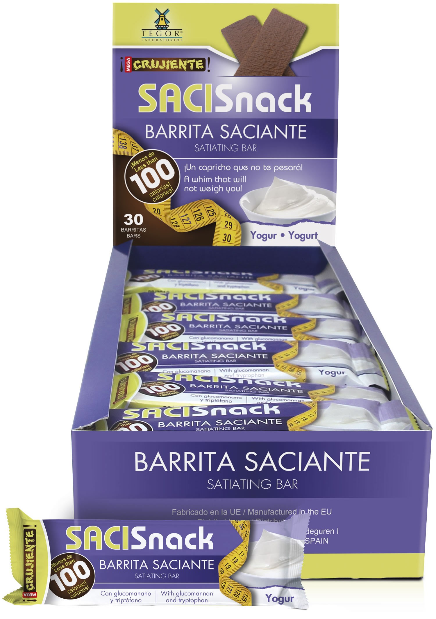 Tegor Sport Sacisnack-Barrita Saciante 30 barritas x 20 gr Tegor Sport Sacisnack-Barrita Saciante 30 barritas x 20 gr