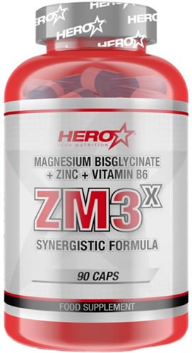 Hero ZM3 Magnesium + Zinc + Vitamina B6 90 caps Hero ZM3 Magnesium + Zinc + Vitamina B6 90 caps