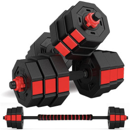 Fitness Tech Juego De Mancuernas 2 En 1 Octogonal 40 Kg