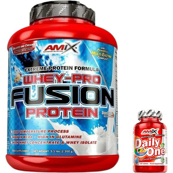 Pack REGALO Amix Whey Pure Fusion 2,3 kg + Daily One 30 caps