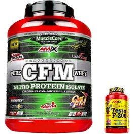 Confezione REGALO Amix MuscleCore CFM Nitro Protein Isolate 2 kg + Testo-f 30 Tabl