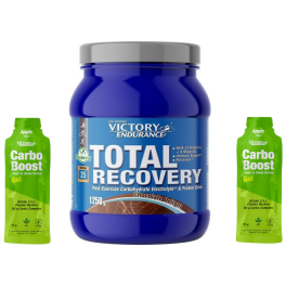 Confezione REGALO Victory Endurance Total Recovery 1250g + Carbo Boost Gel 2 Gel X 76 Gr