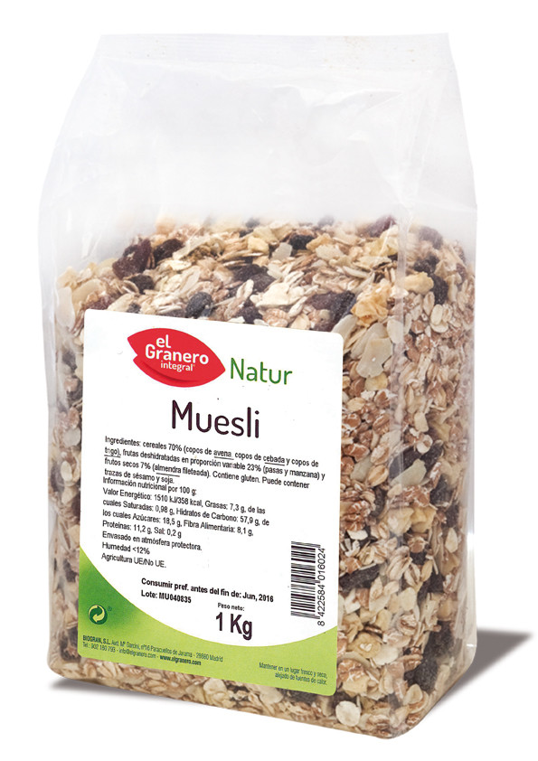 El Granero Integral Muesli 1 Kg No Biologico El Granero Integral Muesli 1 Kg No Biologico