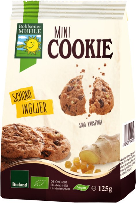 Bohlsener Muehle Mini Cookie Chocolate Y Jengibre Bio 125 Gr Bohlsener Muehle Mini Cookie Chocolate Y Jengibre Bio 125 Gr