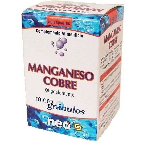 Neo - Manganês + Cobre - 50 Cápsulas - Suplemento Alimentar Natural para Fortalecer a Memória e Reduzir a Fadiga