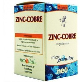 Neo - Zinc + Cobre 50 Cápsulas - Complemento Alimenticio - Vitaminas para Mejorar el Síndrome Pre-Menstrual y Fortalecer Huesos