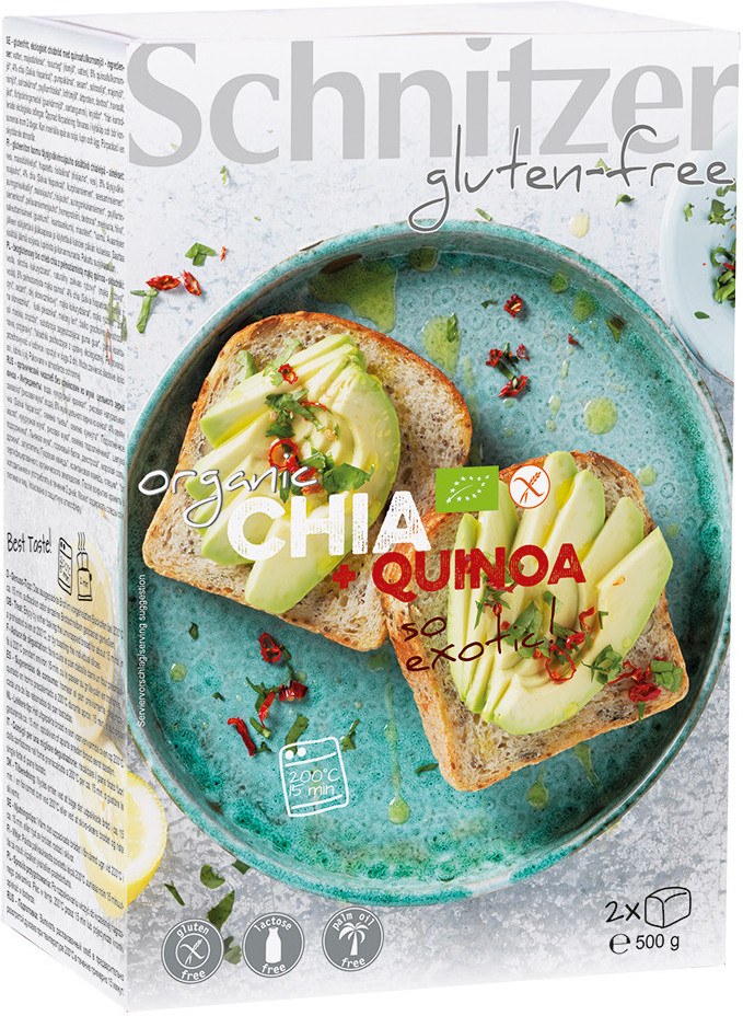Schnitzer Pan Molde Chia Quinoa S/g Schnitzer 500 G Schnitzer Pan Molde Chia Quinoa S/g Schnitzer 500 G