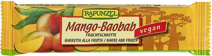 Rapunzel Barrita Mango-baobab Rapunzel 40 G Rapunzel Barrita Mango-baobab Rapunzel 40 G