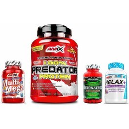 Pack REGALO Amix Predator Protein 1 Kg + Multi Mega Stack 120 tabs + Detonatrol 30 caps + Relax 30 Capsulas