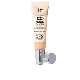 IT Cosmetics CC + Base Nude Glow Lightwight + Glow Serum FPS40 Light Médio Unissex