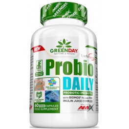 Amix Greenday Probio Daily 60 Vegetable Capsules - Probiotics and Prebiotics, to Strengthen the Immune System and Intestinal Flora