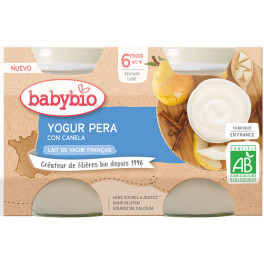 Babybio Yogur Pera Vaca 2x130g