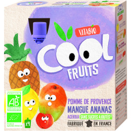 Babybio Pack Cool Fruits Manzana Mango Pina 4x90g