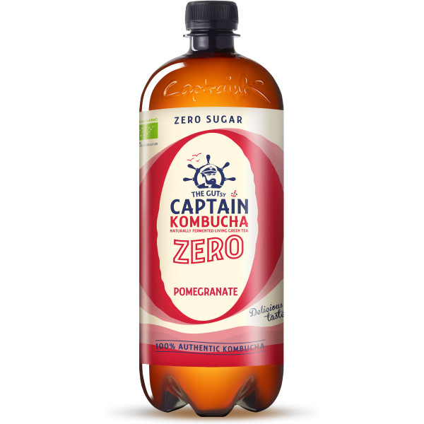 Captain Kombucha Zero Granaatappel Bio 1 Liter