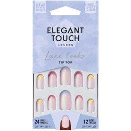 Elegant Touch Luxe Looks 24 Nails With Glue Oval Limited Ed Tip Top Unisex