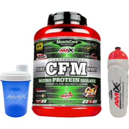 Pack Amix MuscleCore CFM Isolat de Protéine Nitro 2 kg + Flacon Performance 600 Ml + Amix Shaker 500 Ml