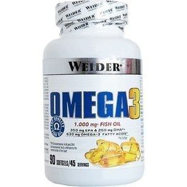 Weider Oméga 3 90 gélules - EPA et DHA + Enrichi en Vitamine E