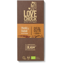 Lovechock Tableta De Cacao Con Almendra Y Baobab 85% 70 Gr