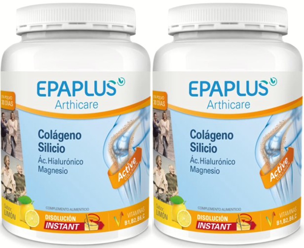 Pack Epaplus Colageno Silicio + Ac Hialuronico + Magnesio 2 botes x 334 gr Pack Epaplus Colageno Silicio + Ac Hialuronico + Magnesio 2 botes x 334 gr