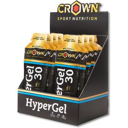 Crown Sport Nutrition HyperGel 30 Hydro / 10 Geles x 75 g - Gel Energético con 30g CHO en Relación 1:0,8 + Extra Sodio