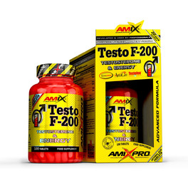 Amix Pro Testo F-200 100 onglets - Contribue à augmenter les niveaux de testostérone, contient de l'acide D-aspartique