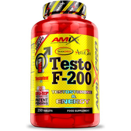 Amix Pro Testo F-200 250 Compresse - Aumenta il Livello di Testosterone, Fornisce Forza e Resistenza
