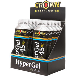 Crown Sport Nutrition HyperGel 45 / 10 Gels x 75 Gr - Energy Gel with 45 g CHO in a 1:0.8 Ratio + Extra Sodium