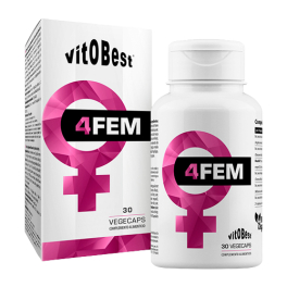 Vitobest 4fem - 30 Vegecaps / Fórmula Natural - Aumento do Desejo e Saúde Sexual Feminina