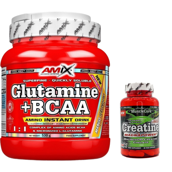 Pack REGALO Amix Glutamina + BCAA 530 gr + Taurine 30 Caps