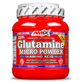 Amix Glutamina Pó 500 gr - Recuperação - Contribui para o Desenvolvimento Muscular - Aminoácidos Essenciais - Ideal para Atletas