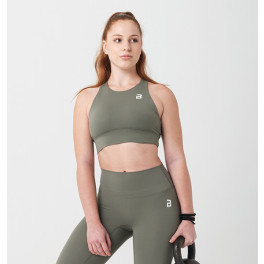 Biotech utilise le soutien-gorge de sport en maille vert olive Clara