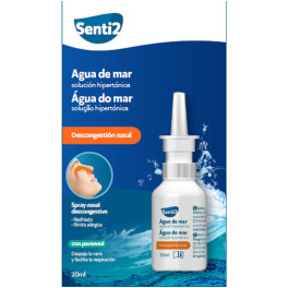 Senti2 água do mar descongestionante spray nasal solução hipertônica 20 ml unissex